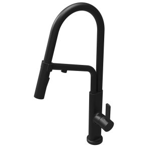 Mitigeur Clever Chef Black 3 voies avec douchette noir mat pour eau chaude, froide et purifiée